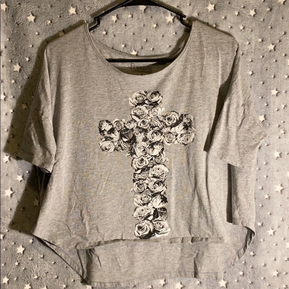 🌸 Floral Cross Cropped Shirt 🌸